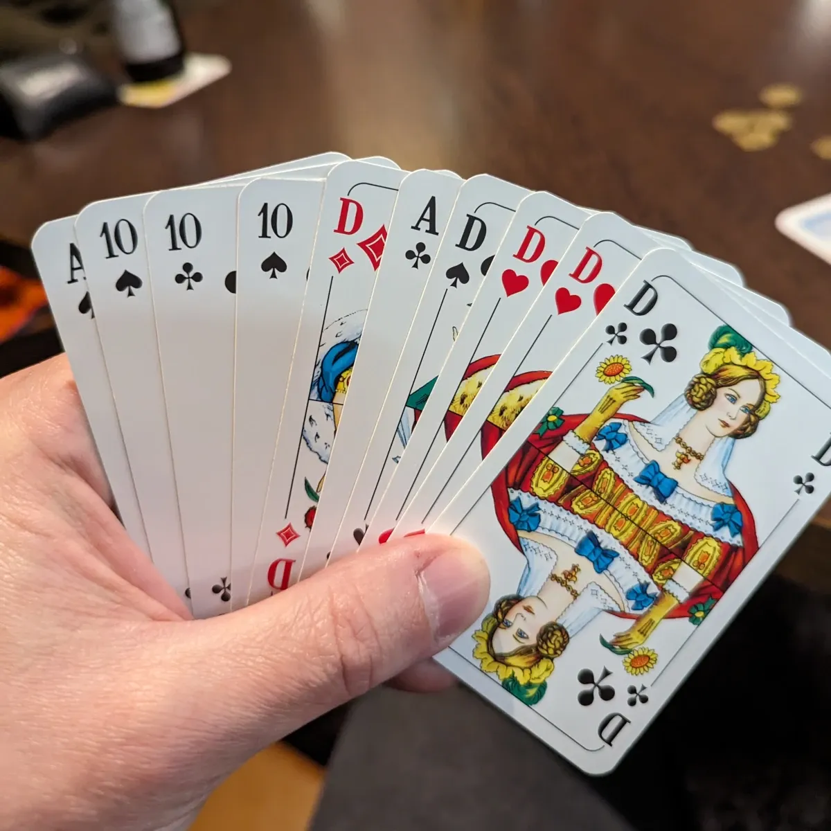 A hand of cards