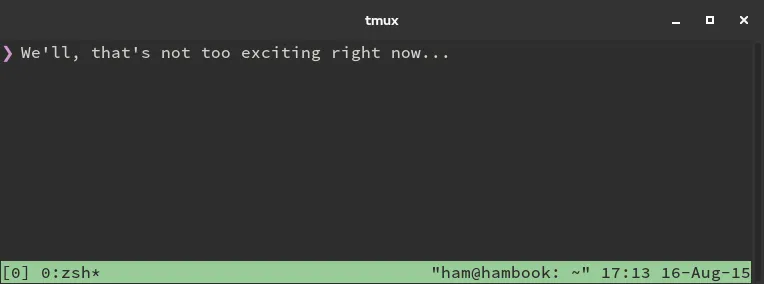 vanilla tmux on startup